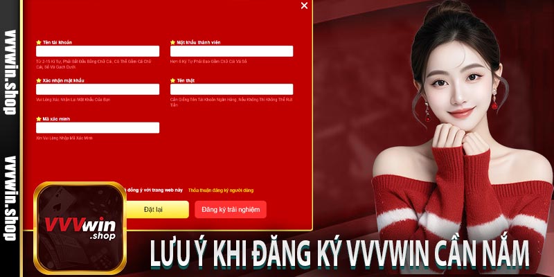 Lưu ý khi đăng ký VVVWIN cần nắm
